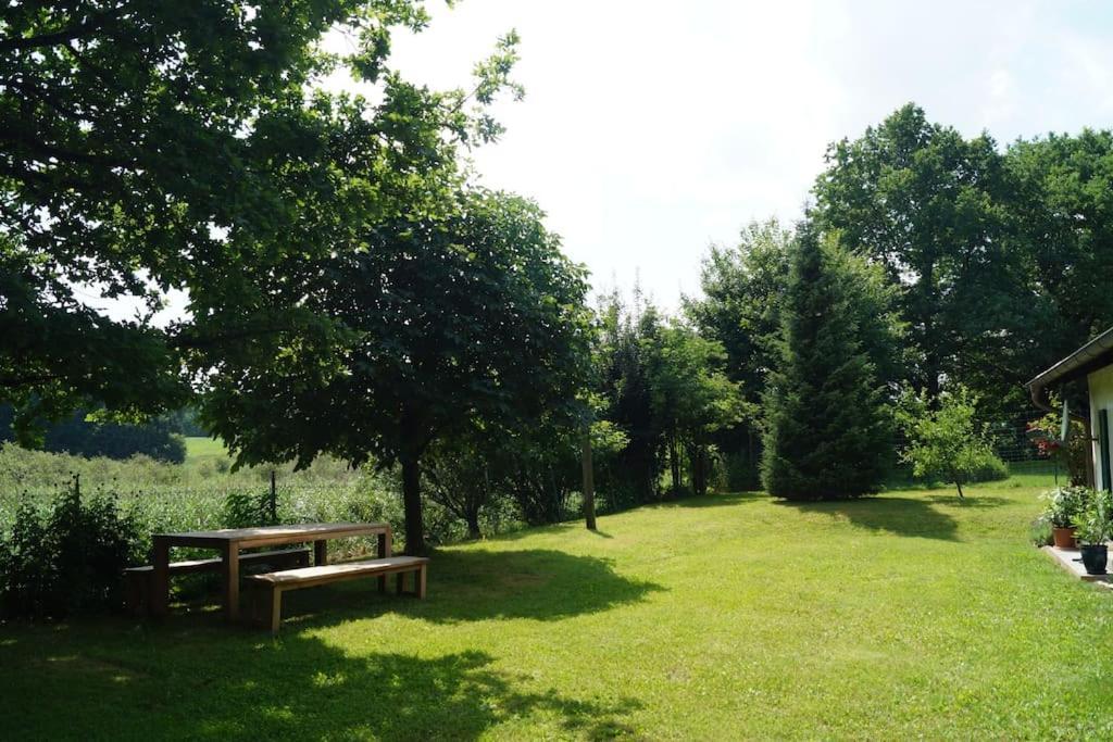 Idylisches Cottage Mit Reh Worthsee Esterno foto
